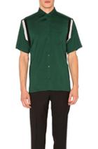 Lanvin Open Collar Short Sleeve Shirt In Green