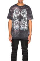 Balmain Oversized Horses Tee In Black
