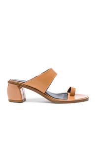 Tibi Leather Olivia Sandals In Neutrals