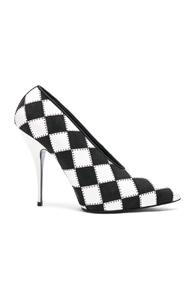 Stella Mccartney Checkered Print Heels In Black,white,checkered & Plaid