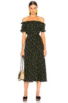 Rixo London Bella Dress In Black,green,floral