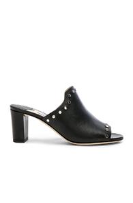 Jimmy Choo Leather Myla Mules With Studs In Black