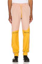 Pyer Moss Logo Wave Panel Track Pant In Black,pink,yellow