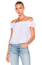 Nicholas Cotton Voile Sofia Ruffle Top In White