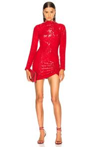 Zeynep Arcay Mini Sequin Dress In Red
