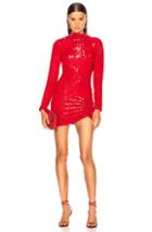 Zeynep Arcay Mini Sequin Dress In Red