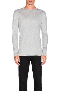 Helmut Lang Jersey Long Sleeve Tee In Gray