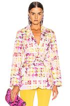 Silvia Tcherassi Hannover Jacket In Abstract,purple,white