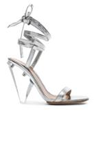 Gianvito Rossi Strappy Heel In Metallic Silver