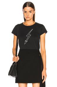 Givenchy Lightning Bolt Tee In Black