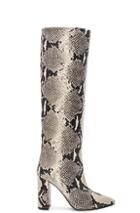 Paris Texas Knee High Boot In Animal Print,neutral,white