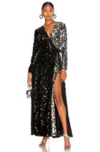 We Are Leone Contrast Sequin Wrap Dress In Multi