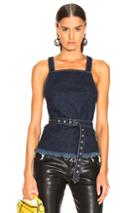 Marques ' Almeida Apron Top In Denim Dark
