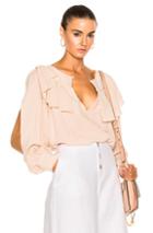 See By Chloe Ruffle Top In Neutrals,pink