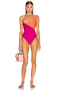 Sebastien Rene Swimsuit In Orange,pink