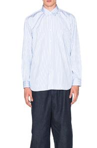 Comme Des Garcons Shirt Forever Shirt In Blue,stripes