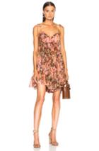 Zimmermann Lovelorn Frill Mini Dress In Pink,floral