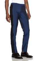 Burberry Prorsum Wool Mohair Trousers With Lace Detail In Blue