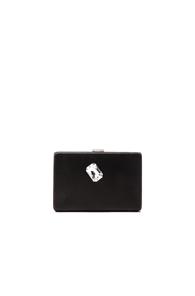 Stella Mccartney Satin Clutch In Black