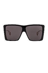 Gucci Acetate Square Sunglasses In Black