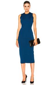 Victoria Beckham Shine Viscose Dress In Blue