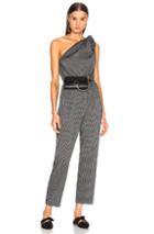 Nanushka Nyla Jumpsuit In Black,stripes