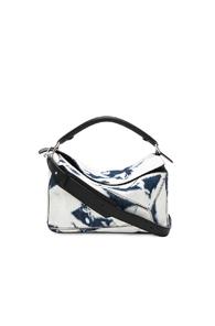 Loewe Bleached Puzzle Bag In Blue,ombre & Tie Dye