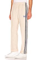 Needles Narrow Velour Track Pant In Blue,stripes,neutral