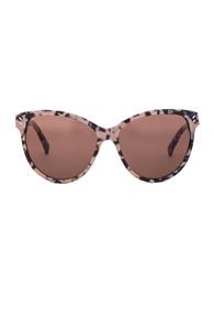 Stella Mccartney Cat Eye Sunglasses In Pink,animal Print