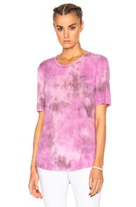 Raquel Allegra Jersey Basic Tee In Purple,ombre & Tie Dye