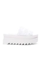 Stella Mccartney Slide Lace Platform Sandals In White
