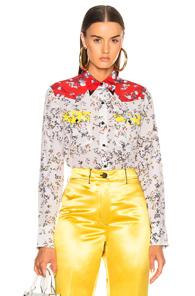 Rag & Bone Jasper Top In Floral,red,white