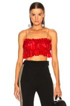 Ellery Opacity Ruched Bralette In Red