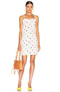 Staud Aubergine Dress In Novelty,white