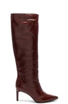 Rag & Bone Leather Beha Knee High Boots In Red