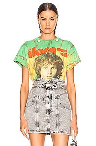 Madeworn The Doors Morrison Tee In Green,ombre & Tie Dye,yellow