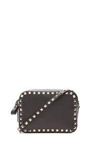 Valentino Rockstud Cross Body Bag In Black