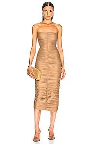 Norma Kamali Slinky Dress For Fwrd In Nude