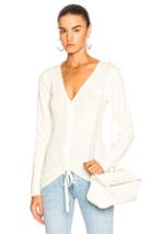 T By Alexander Wang Ruched Top In White