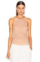 The Range Shadow Linen Rib Twist Tank Top In Nude