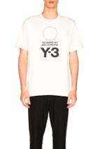 Y-3 Yohji Yamamoto Stacked Logo Tee In Neutrals
