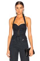 Jean Atelier Monica Corset In Blue,stripes