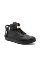 Buscemi 100mm Leather Mid Alce Sneakers In Black