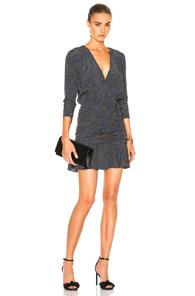 Veronica Beard Lou Lou Ruched Dress In Geometric Print,black,blue