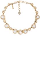 Oscar De La Renta Pearl Necklace In Metallics