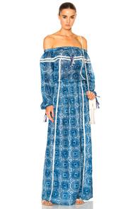 Lemlem Makena Maxi Dress In Blue,abstract