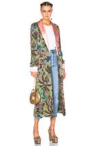 Etro Pearl Reversible Silk Robe In Green,floral
