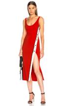 David Koma Snaps Slit Tank Dress In Red