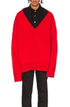 Raf Simons Classic Oversized Sweater In Red