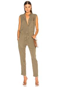 Enza Costa Sleeveless Jumpsuit In Green